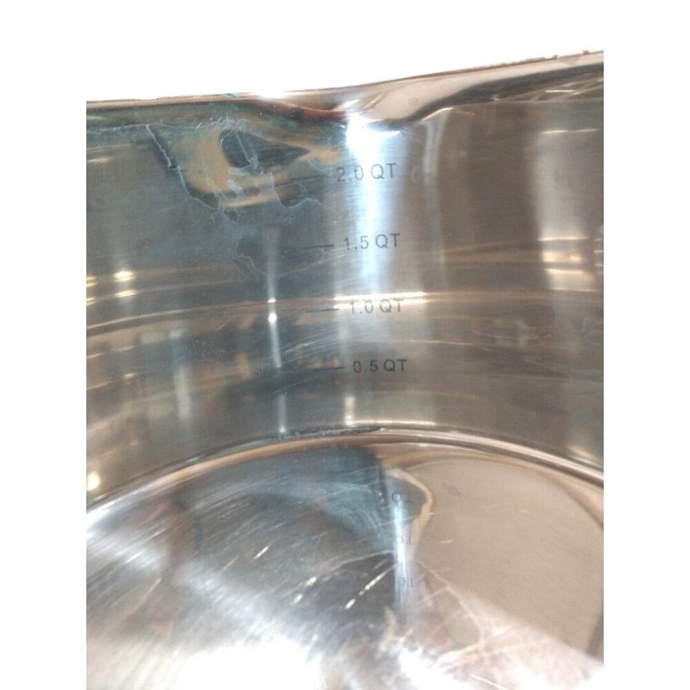David Burke Restaurateur 2.5 Qt Stainless Steel Saucepan With Glass Lid & Strain - Picture 7 of 7